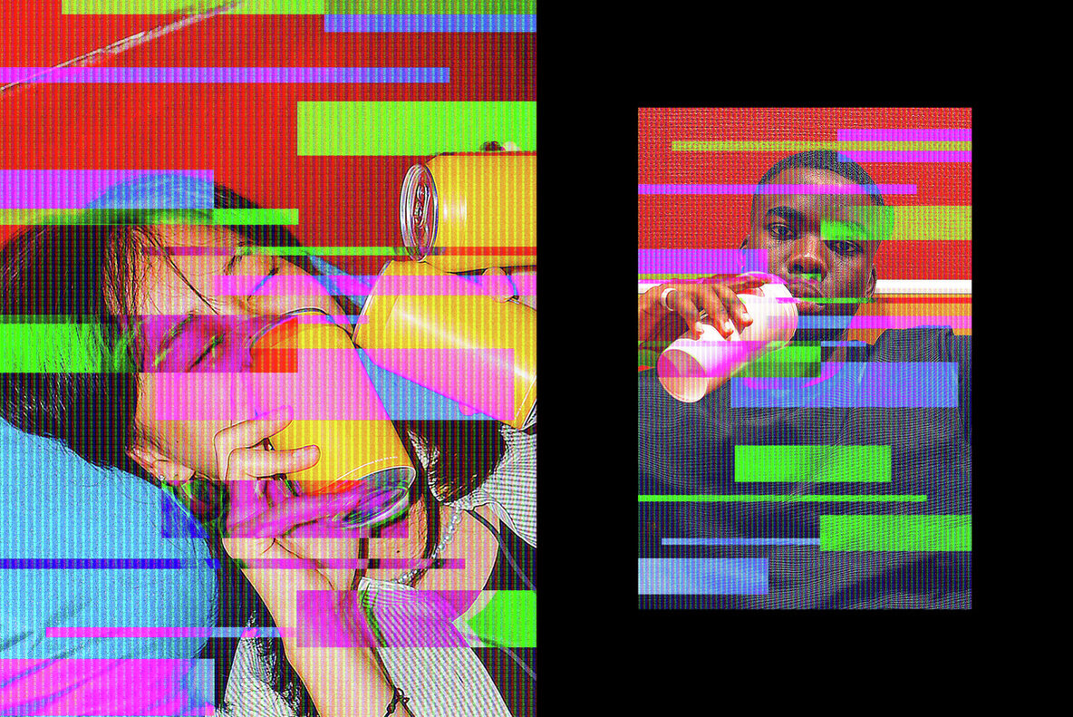 Closedown TV Glitch Photo Effect 6