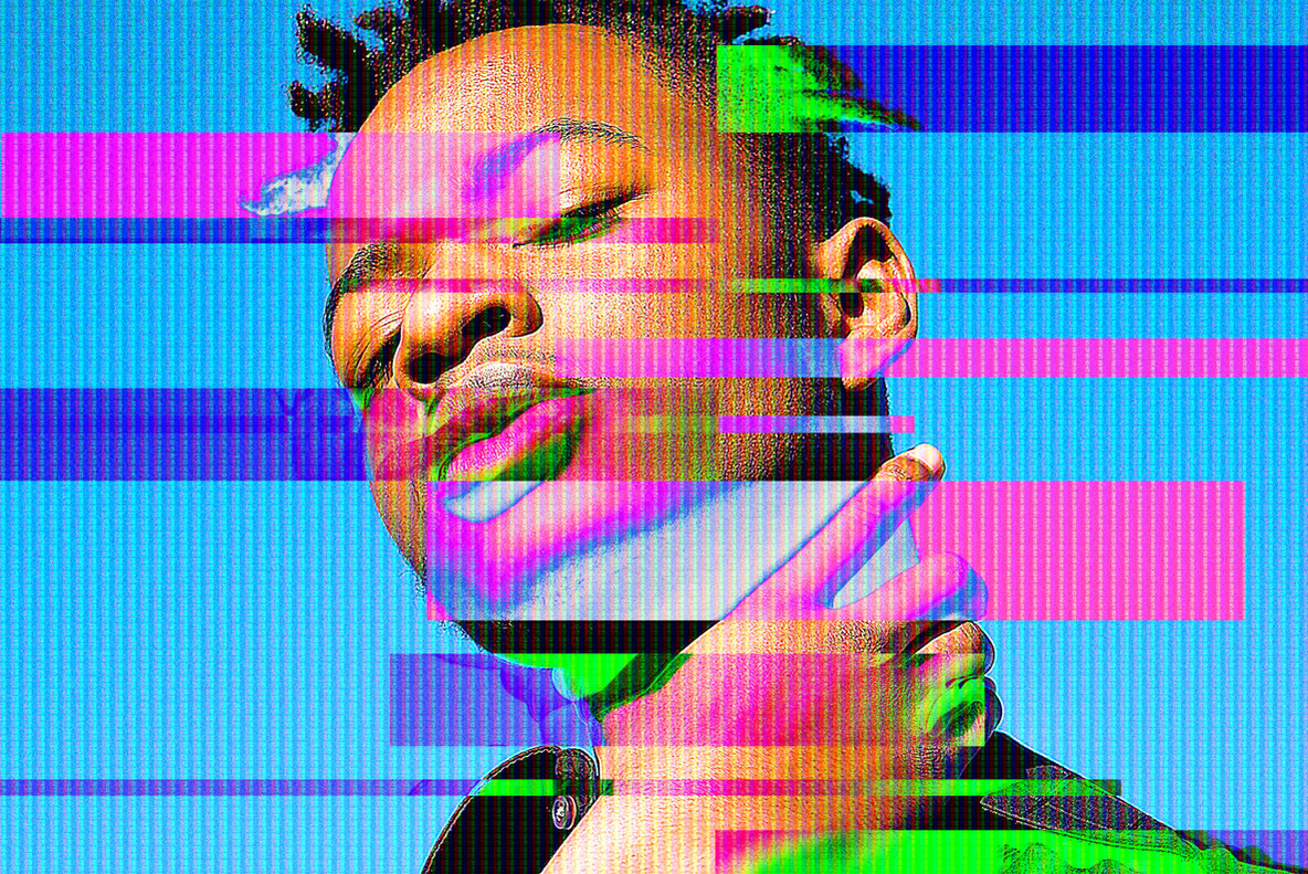 Closedown TV Glitch Photo Effect 7