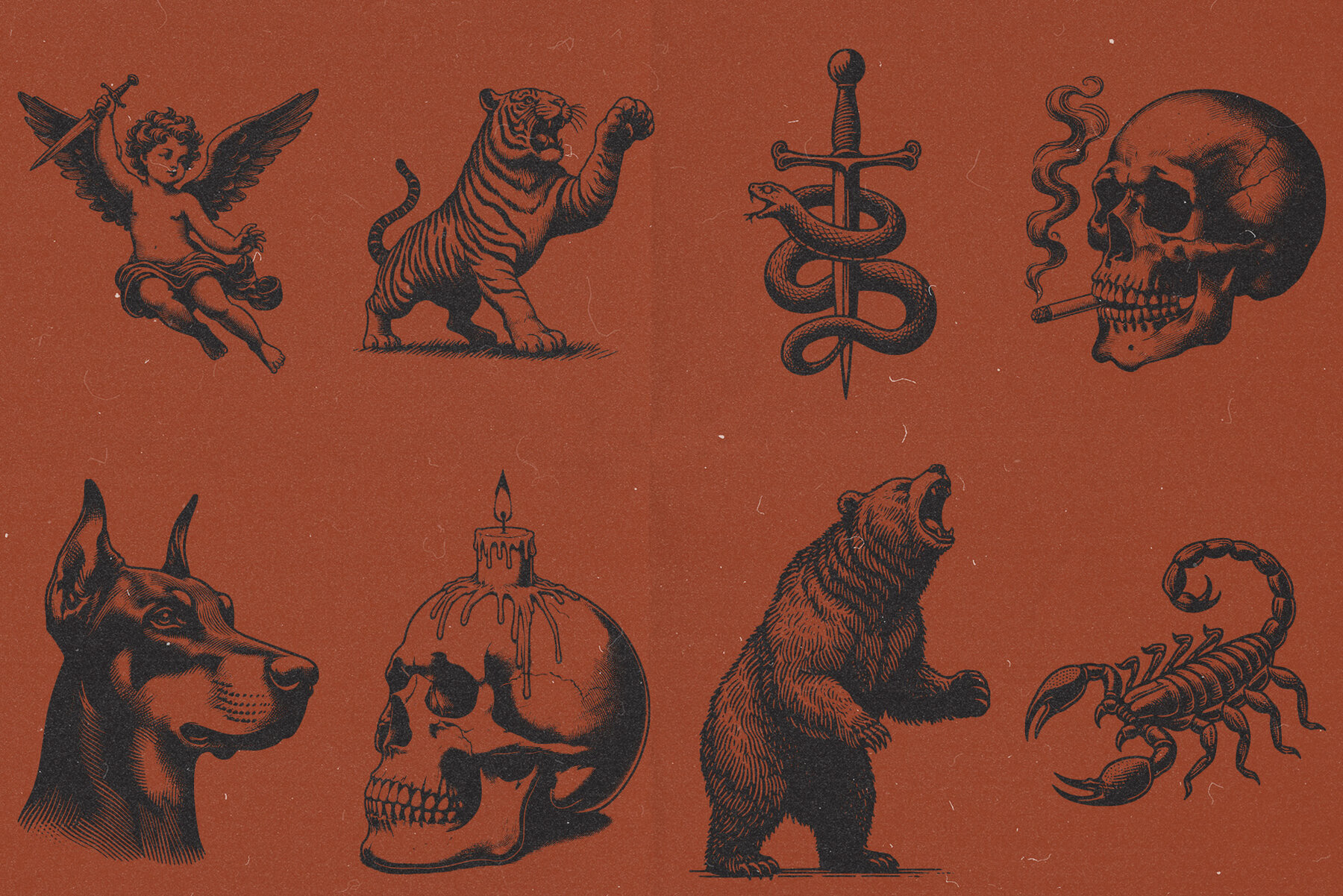 Retro Delight 20 Illustrations Pack 2