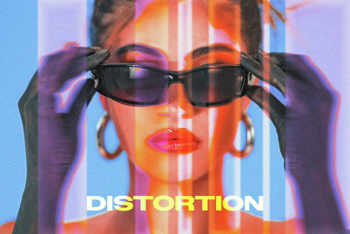 Color Streaks Distortion Photo Effect 1