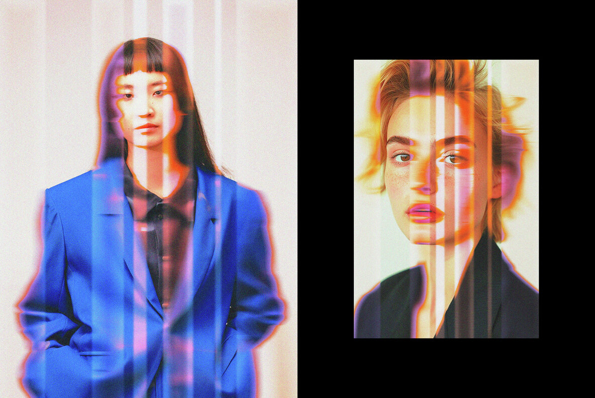 Color Streaks Distortion Photo Effect 6