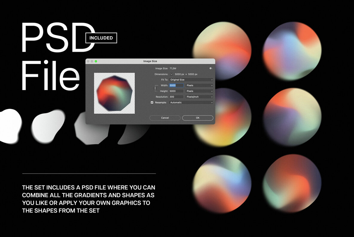Gradient Shapes Collection 5