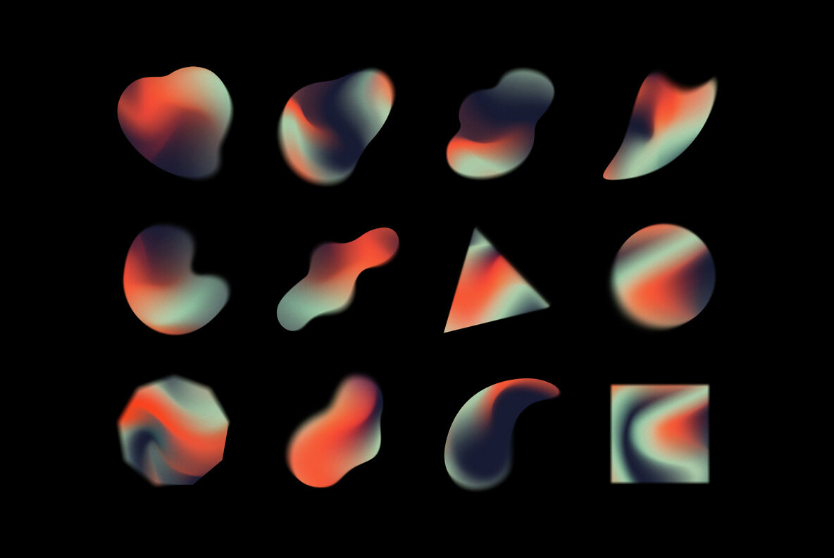 Gradient Shapes Collection 9