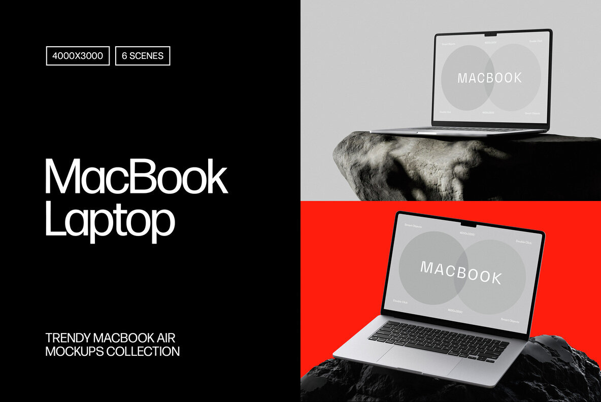 MacBook Air Mockup Set 1
