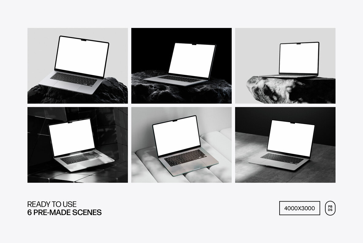 MacBook Air Mockup Set 2
