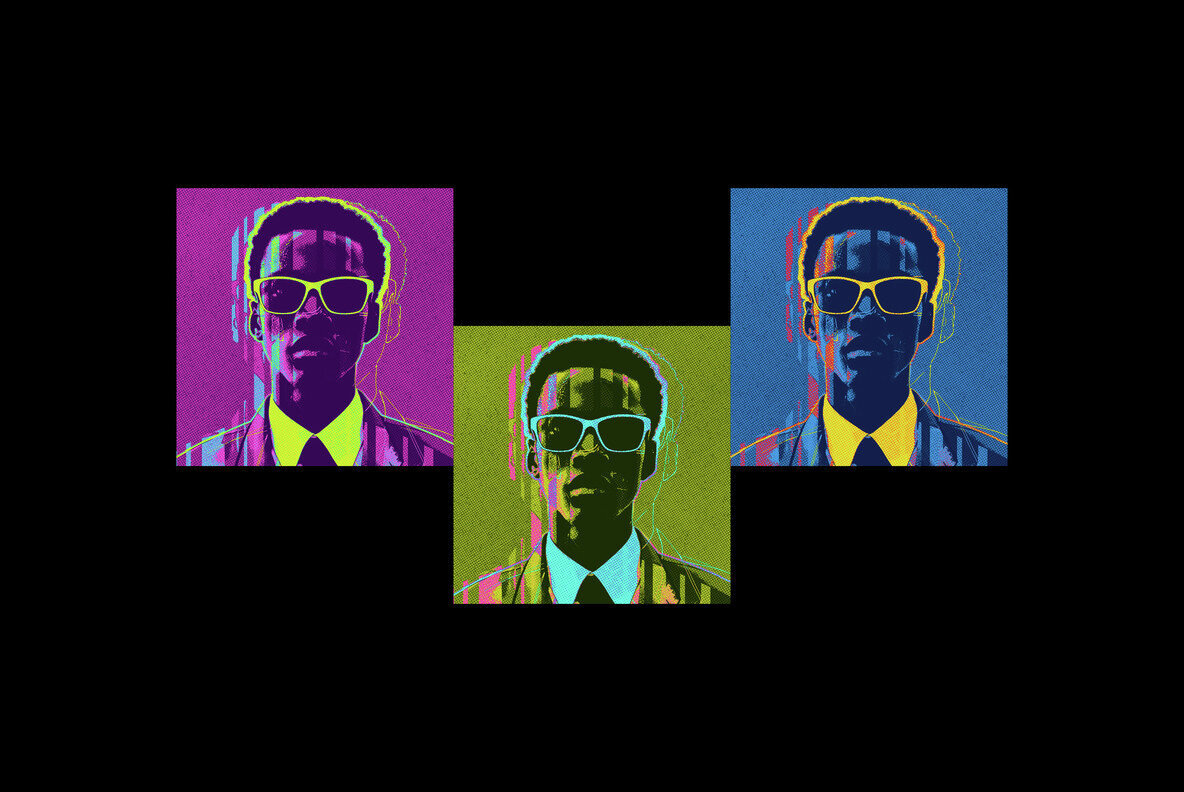 Cyberpunk Halftone Outline Photo Effect 2