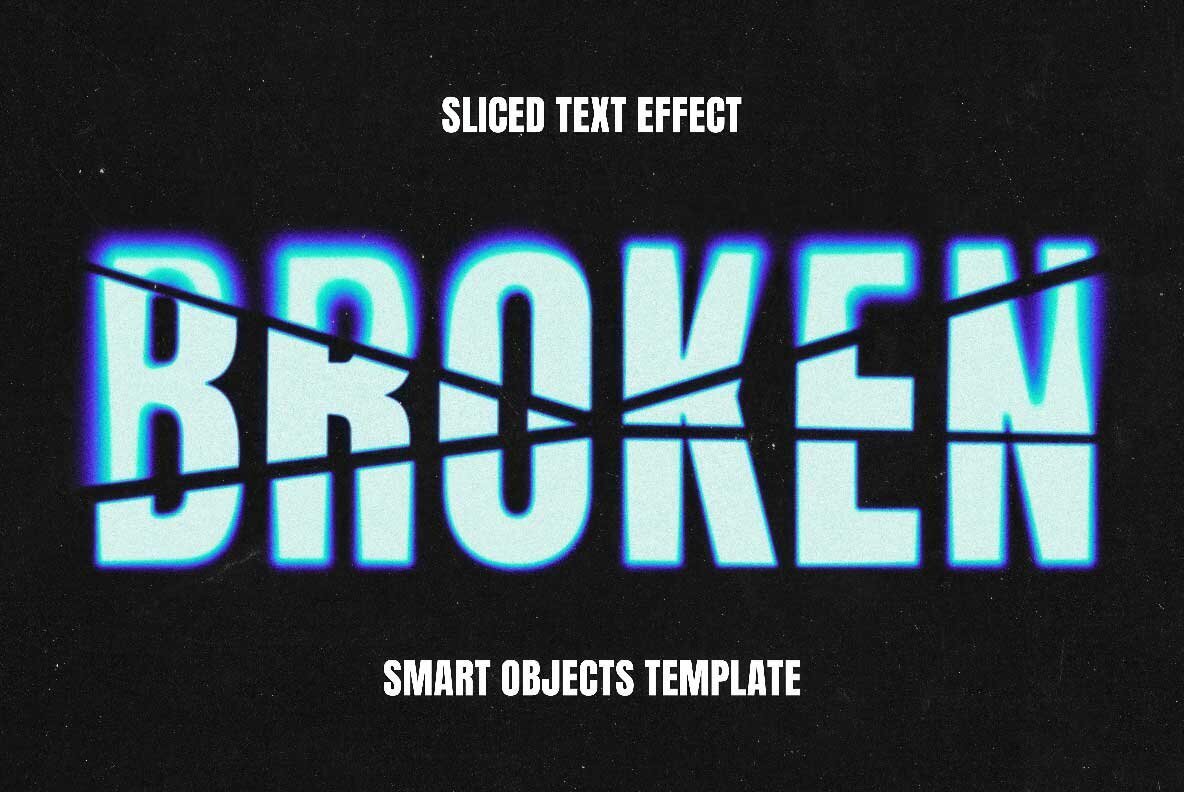 Broken Blur Text Effect 1