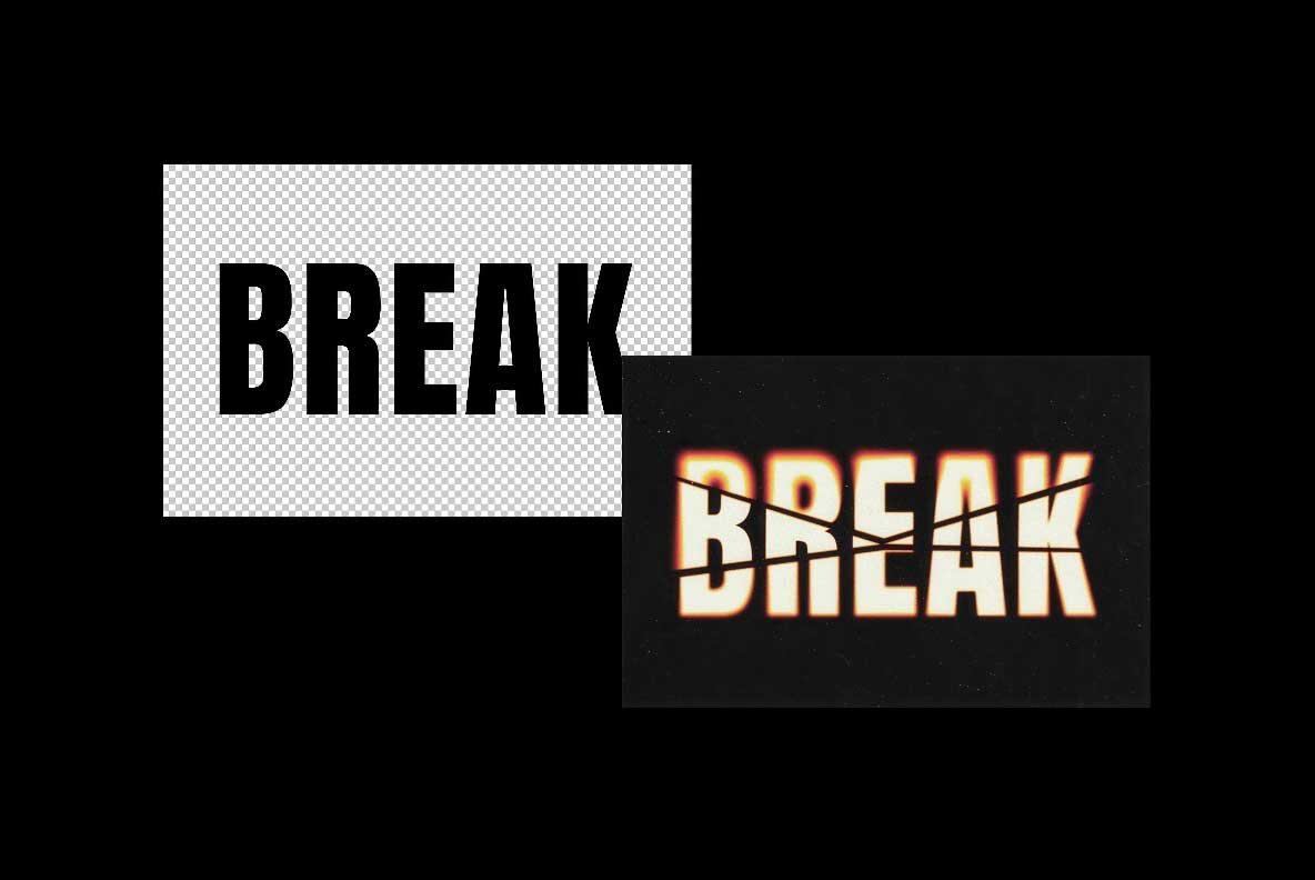 Broken Blur Text Effect 4