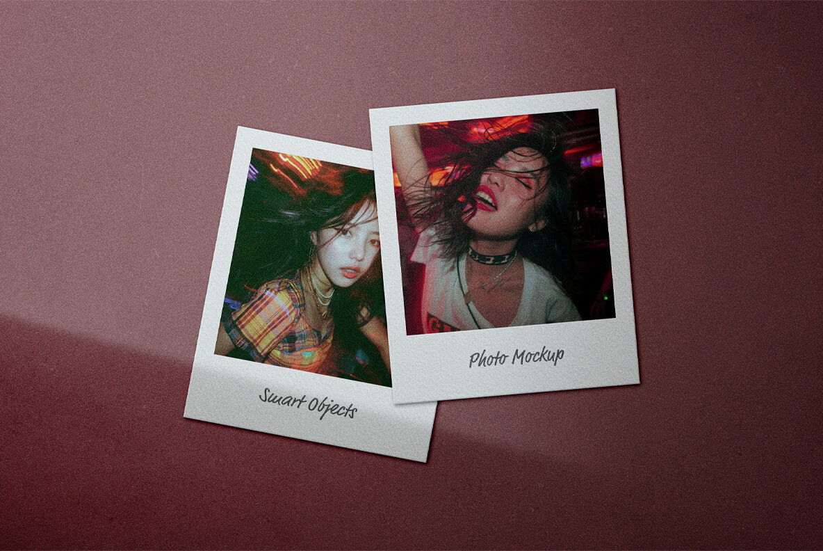 Polaroid Mockup Scenes 2