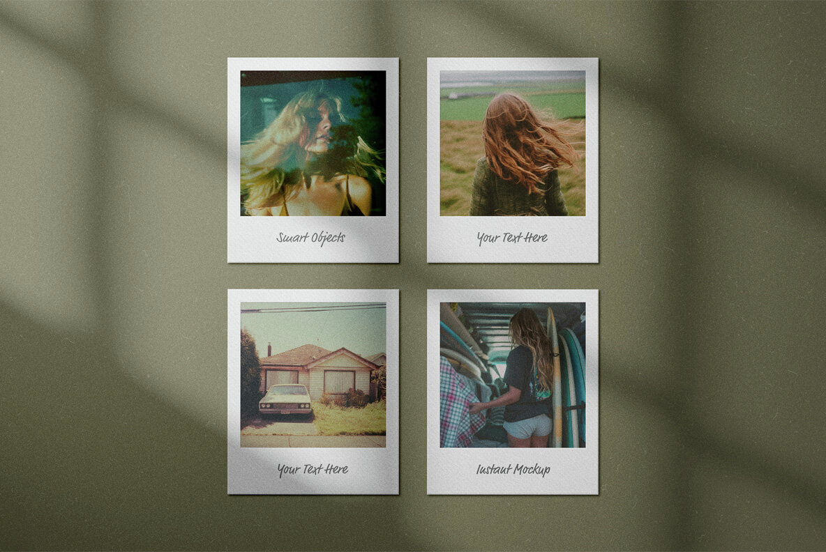 Polaroid Mockup Scenes 4