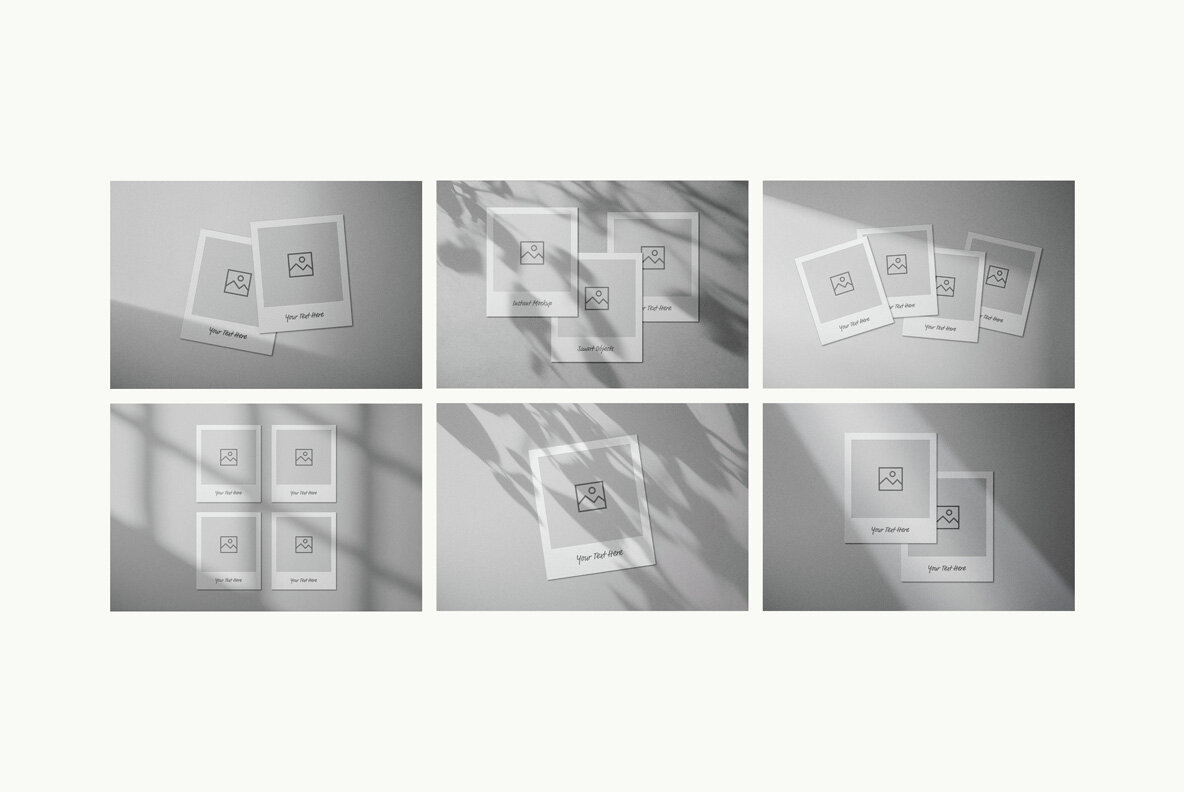 Polaroid Mockup Scenes 5