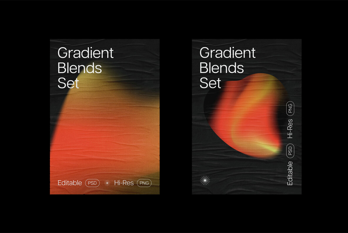 Blended Gradient Shapes Collection 4