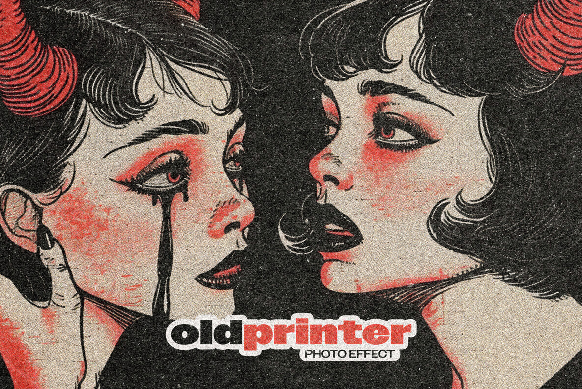 Old Printer Photo Effect 1