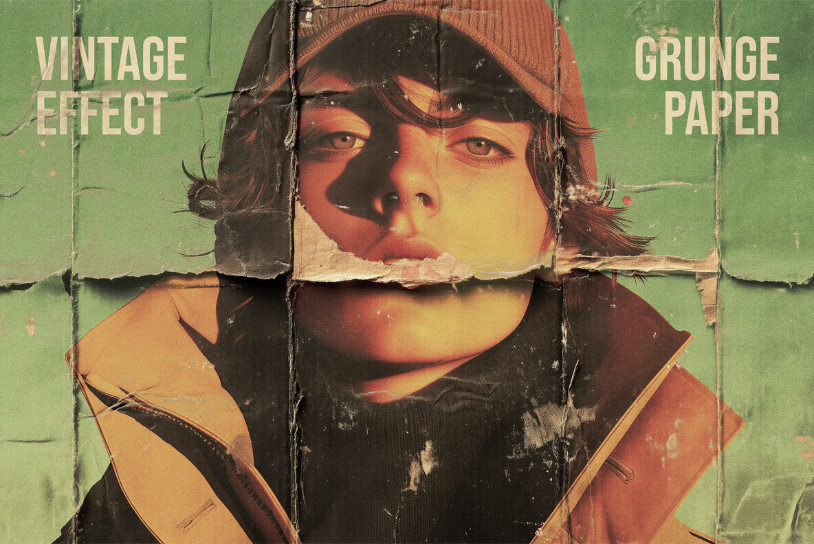 Vintage Crumpled Photo Effect 1