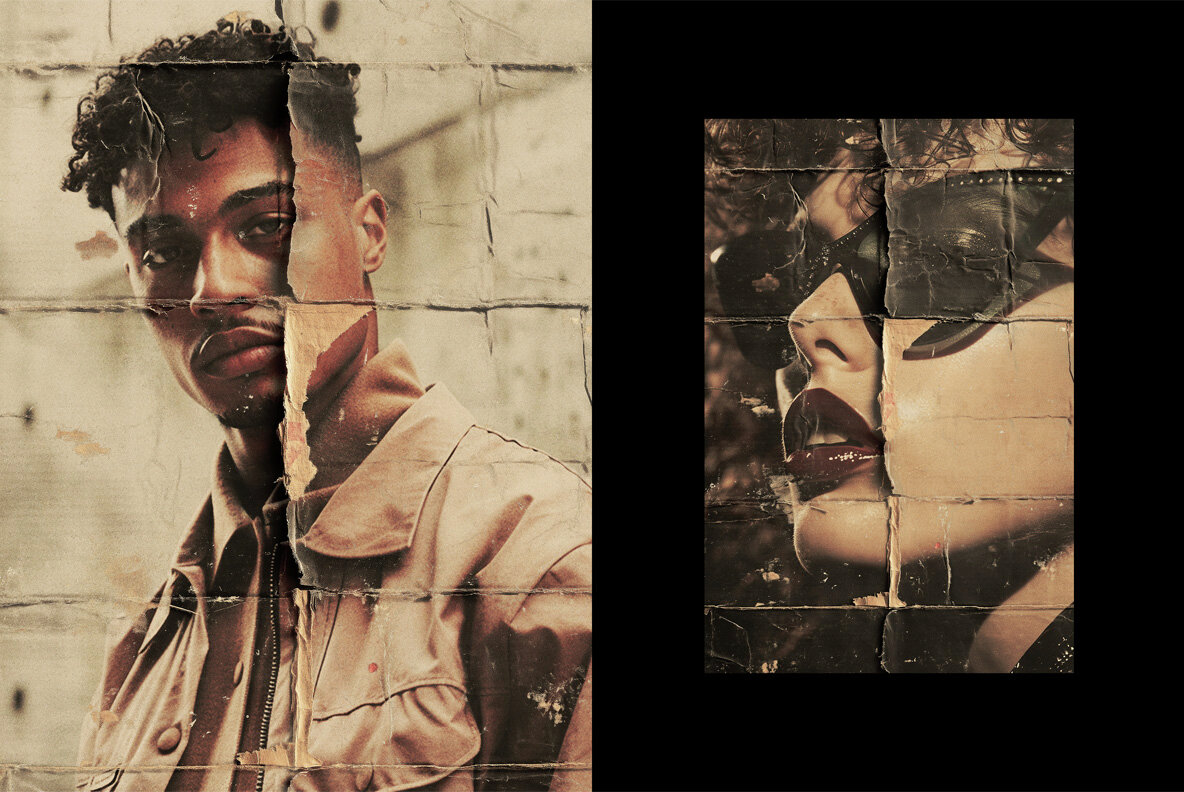 Vintage Crumpled Photo Effect 6