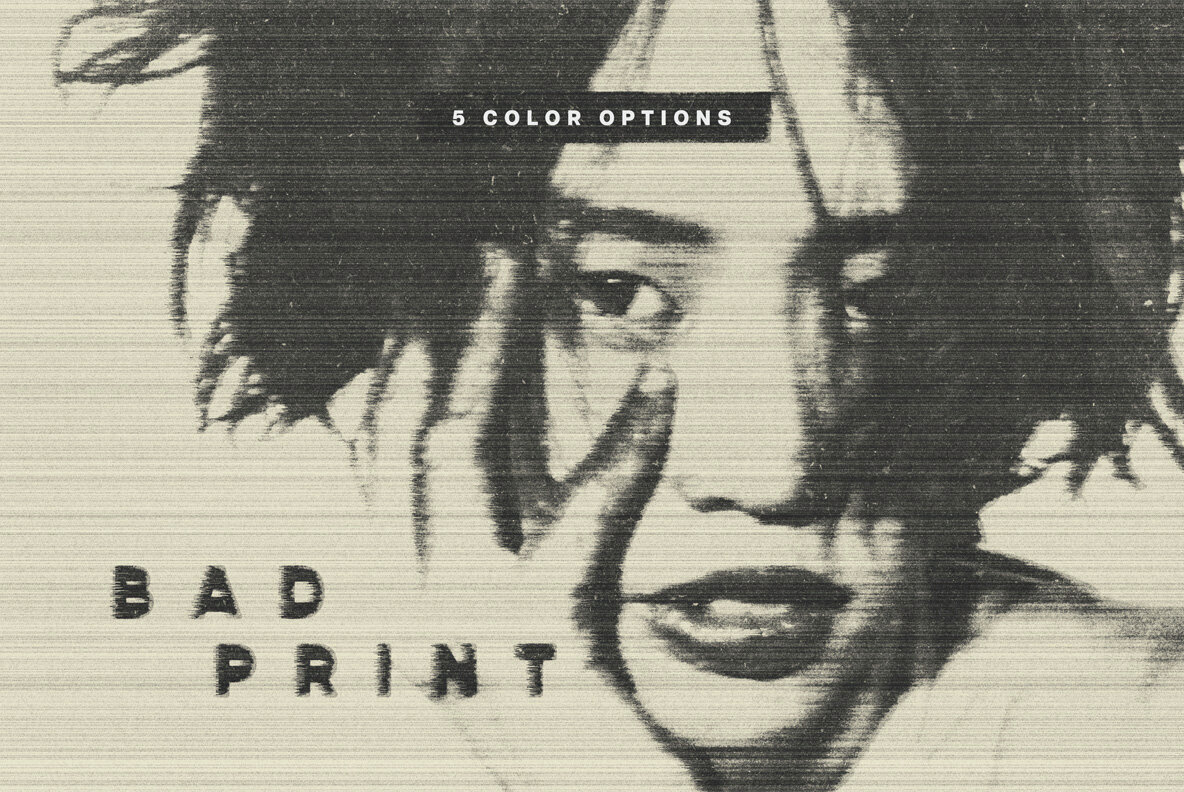 Distorted Colorful Scan Photo Effect 1