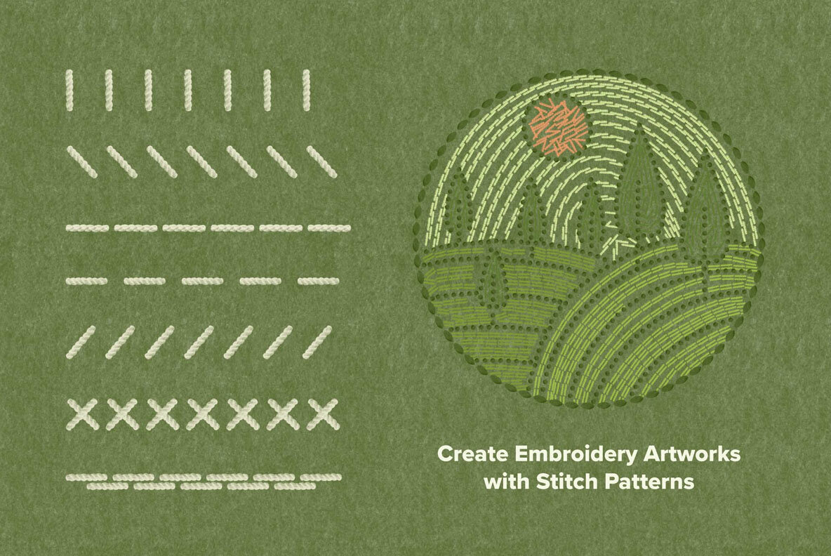 Stitch and Fabric Procreate Brushes 2