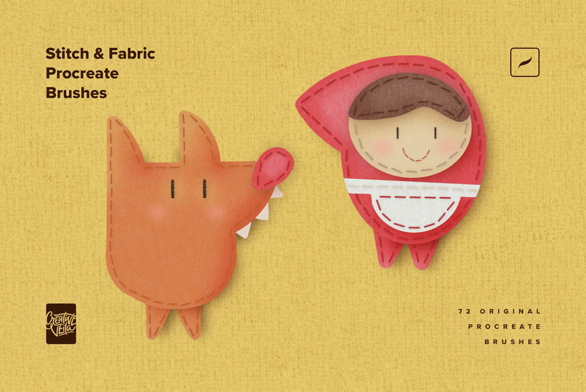 Stitch and Fabric Procreate Brushes 6