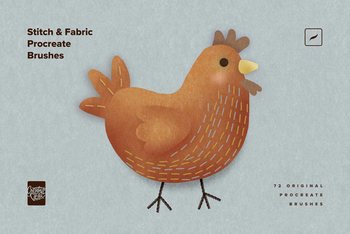 Stitch and Fabric Procreate Brushes 9