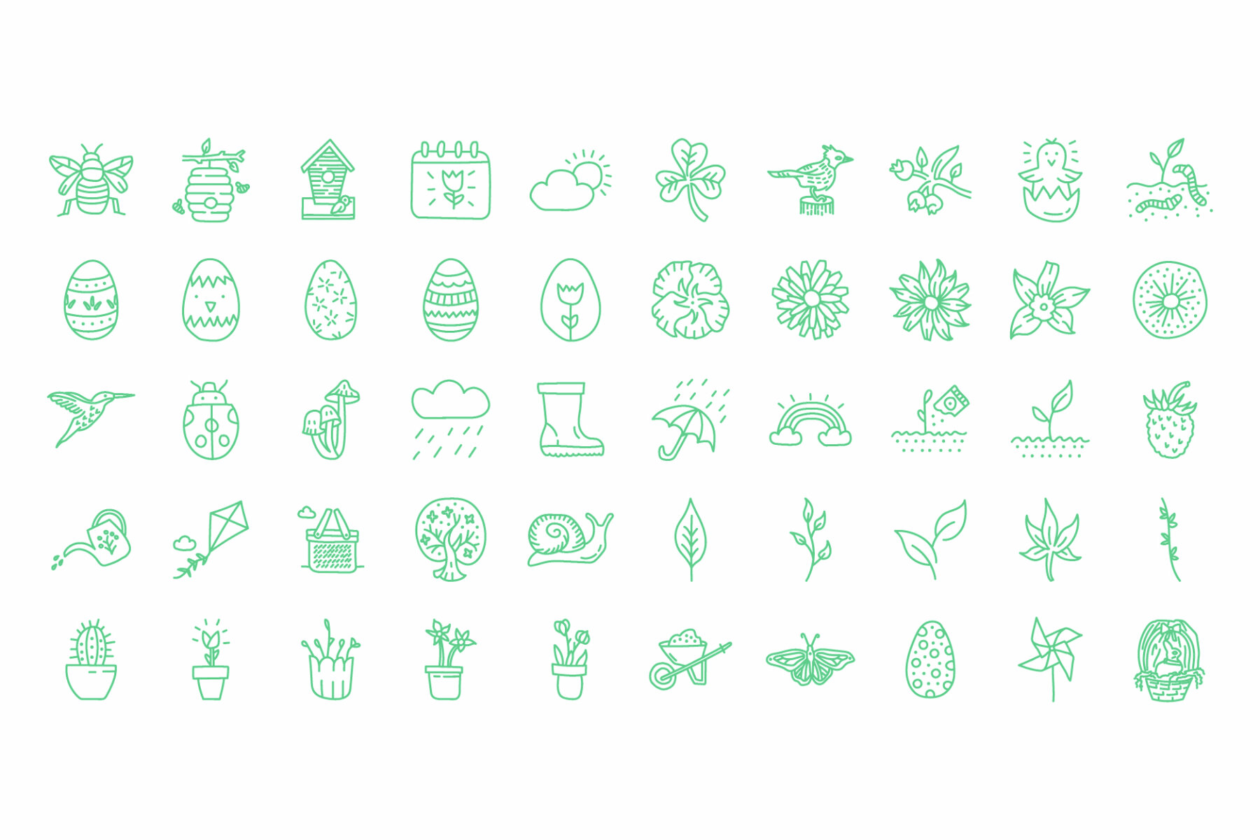 Spring Is Here Illustration Set 4