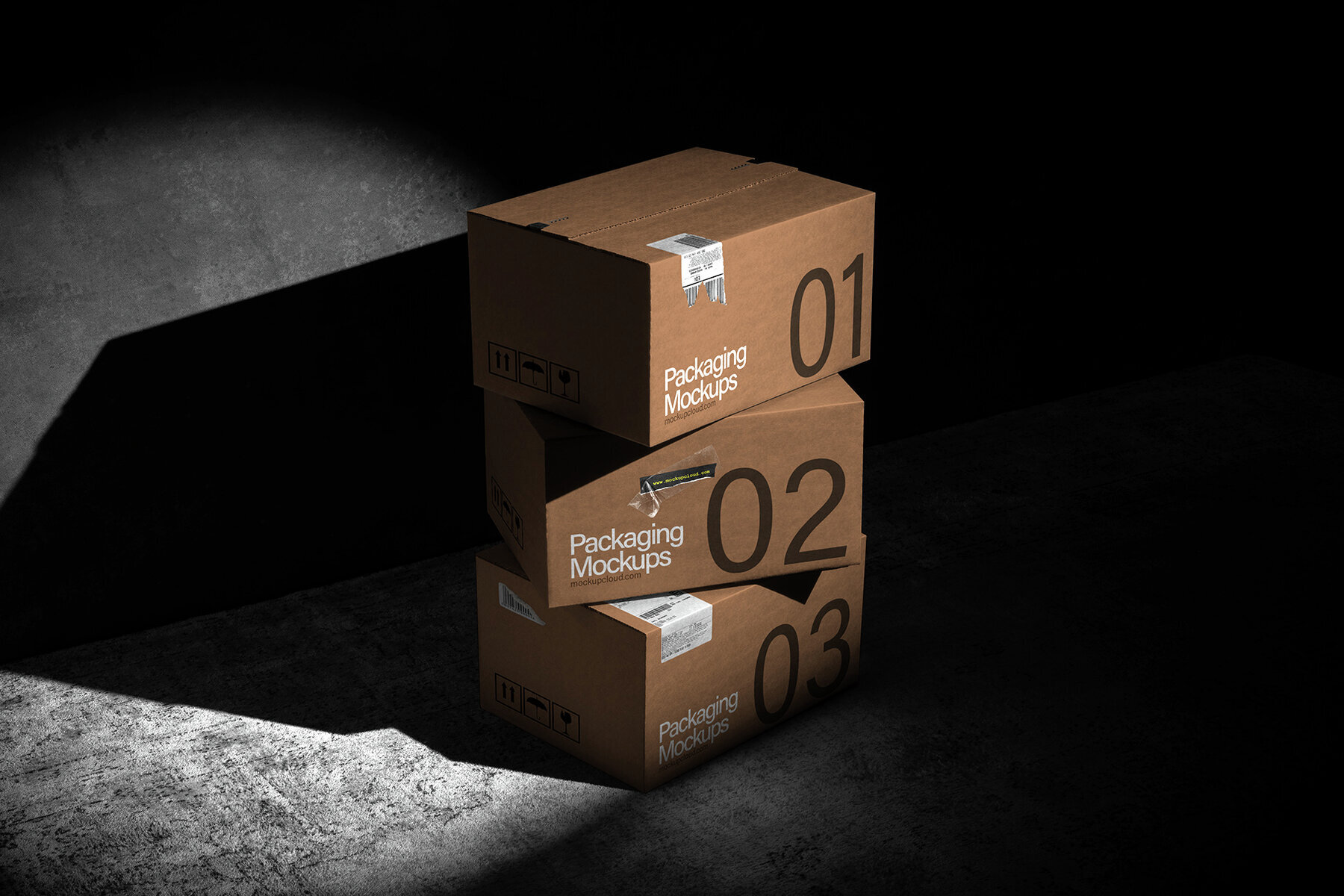 Post Packaging Mockups Kit 3