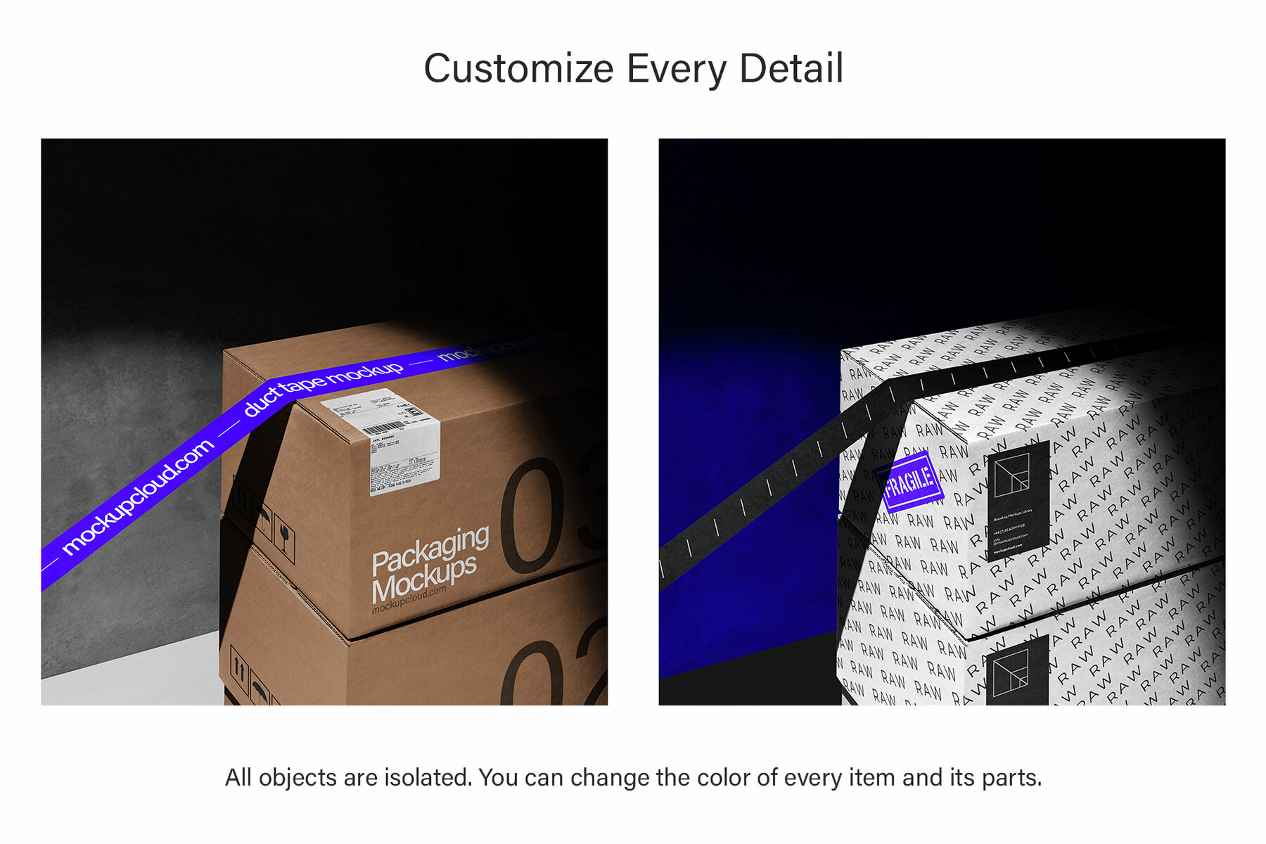 Post Packaging Mockups Kit 12