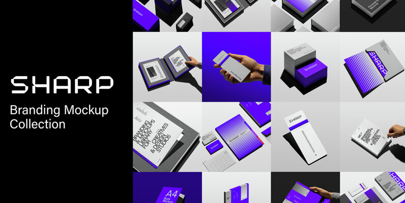 Sharp Branding Mockups Bundle