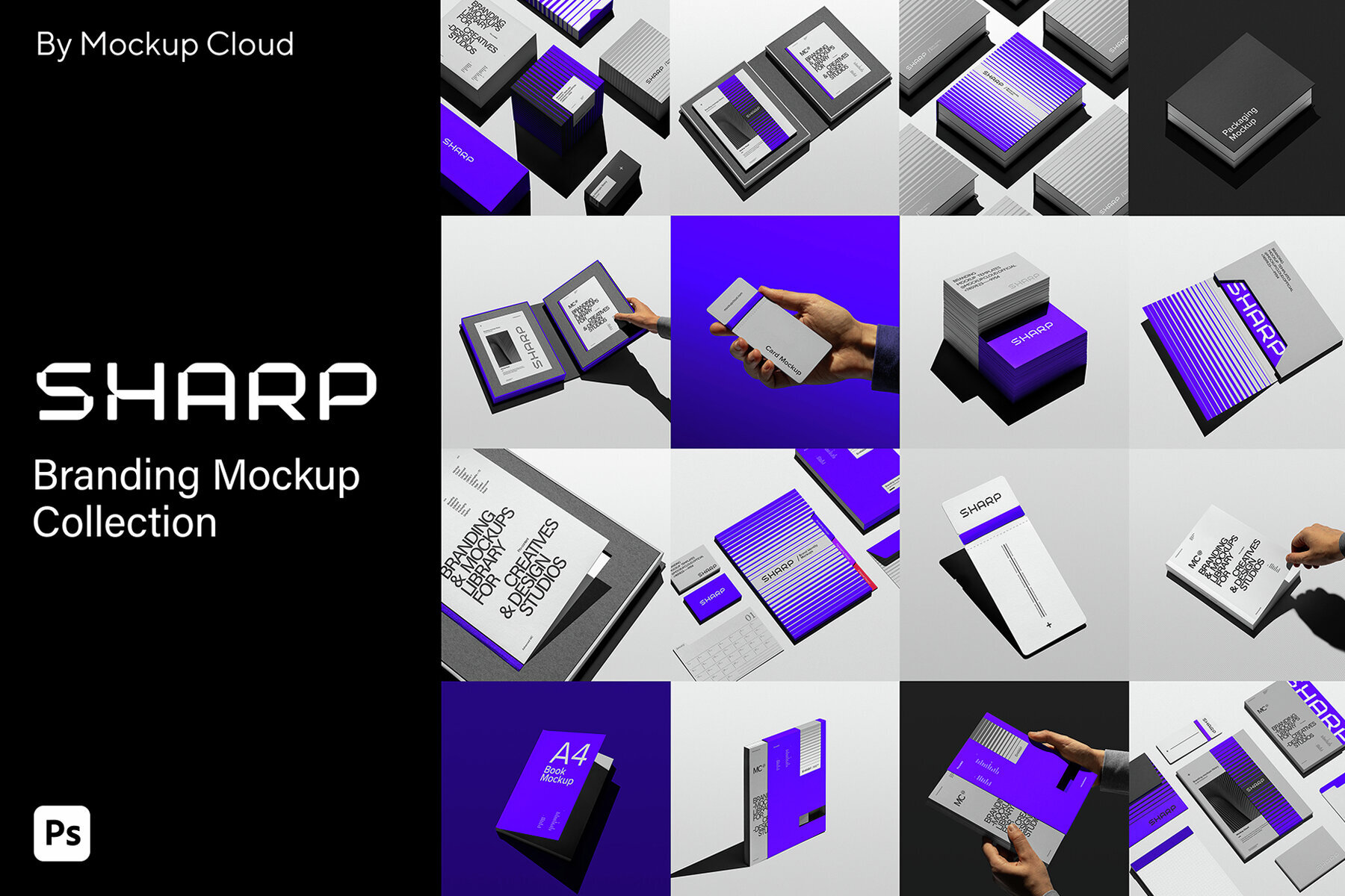 Sharp Branding Mockups Bundle 1