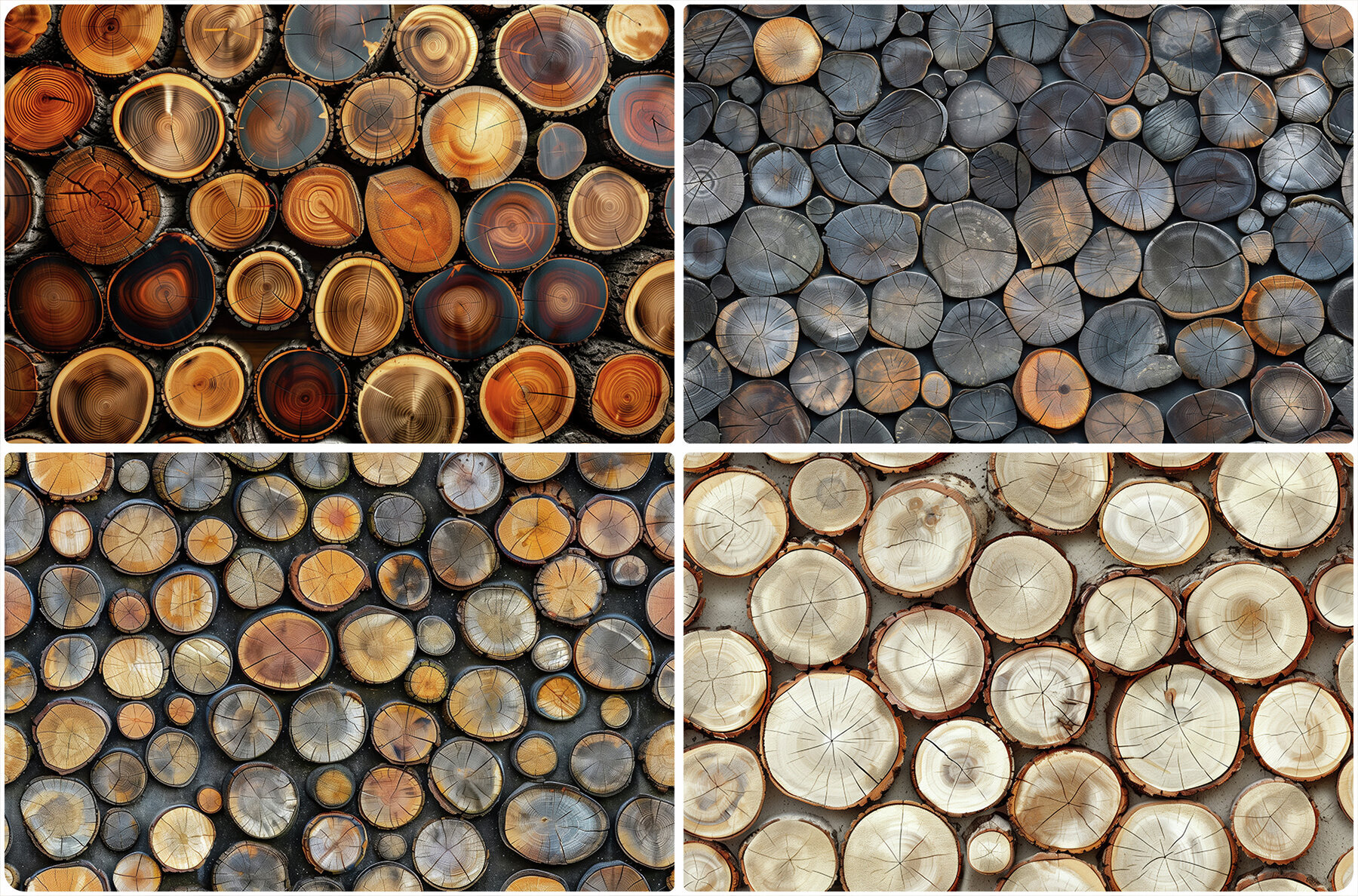 20 Tree Slices Texture Backgrounds 3
