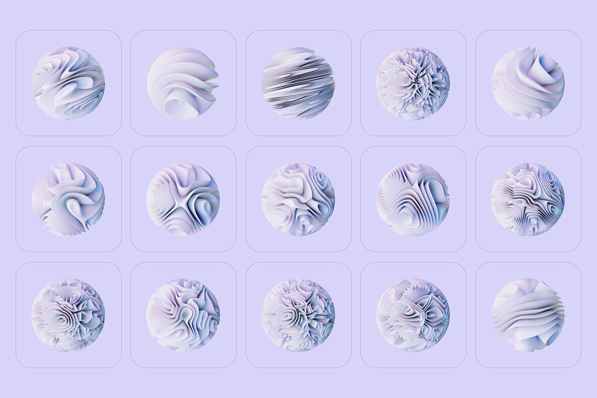 3D Abstra Spheres   60 illustrations 2