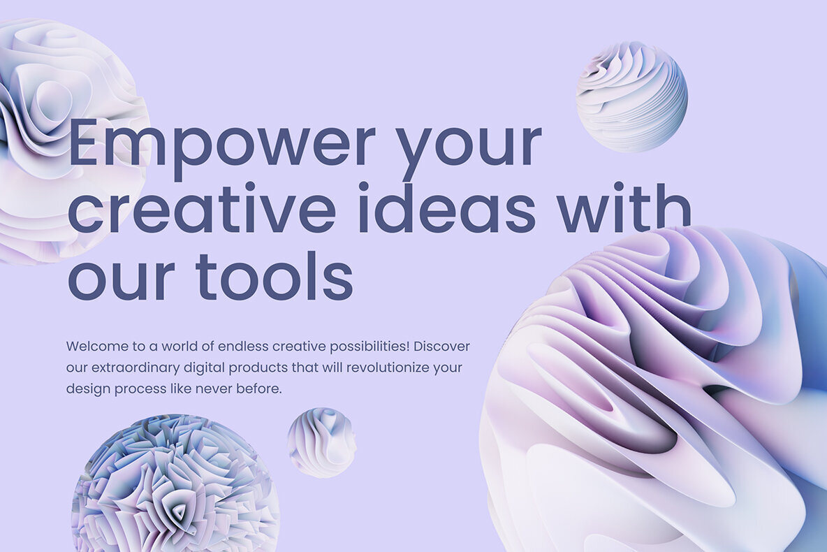 3D Abstra Spheres   60 illustrations 3