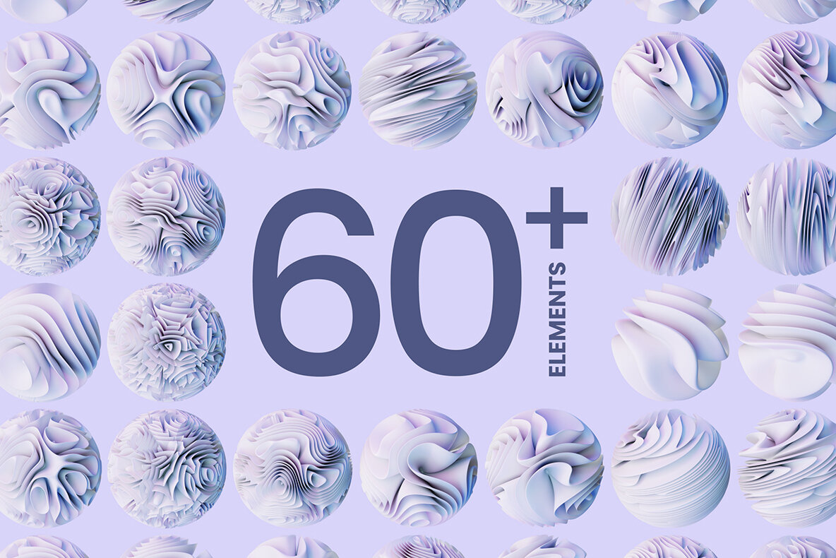 3D Abstra Spheres   60 illustrations 5