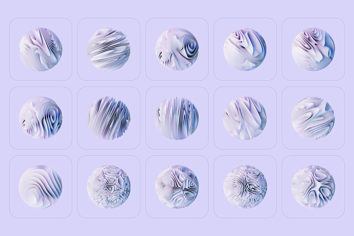 3D Abstra Spheres   60 illustrations 7