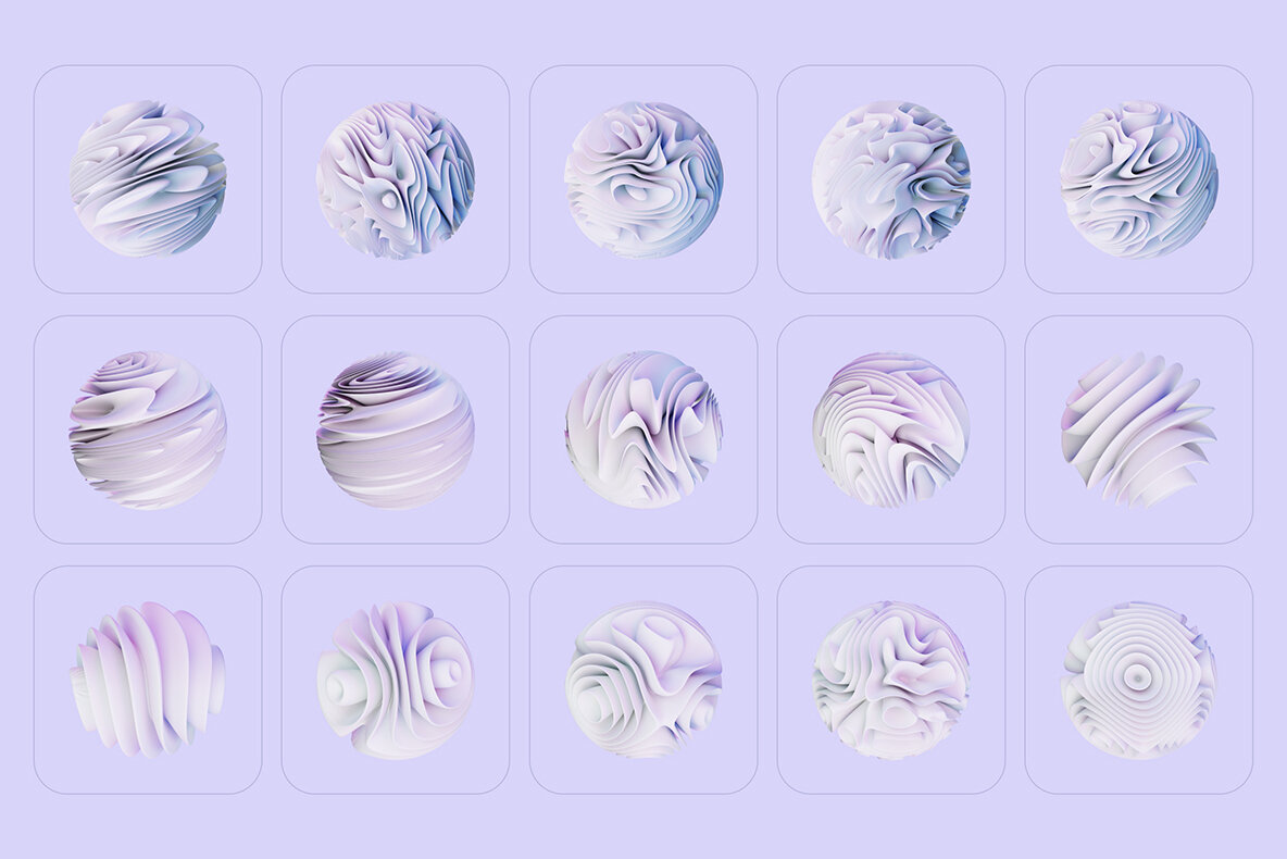 3D Abstra Spheres   60 illustrations 13