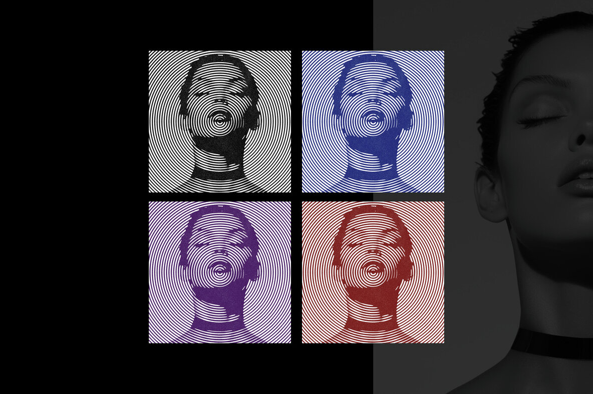 Circle Spin Halftone Photo Effect 2