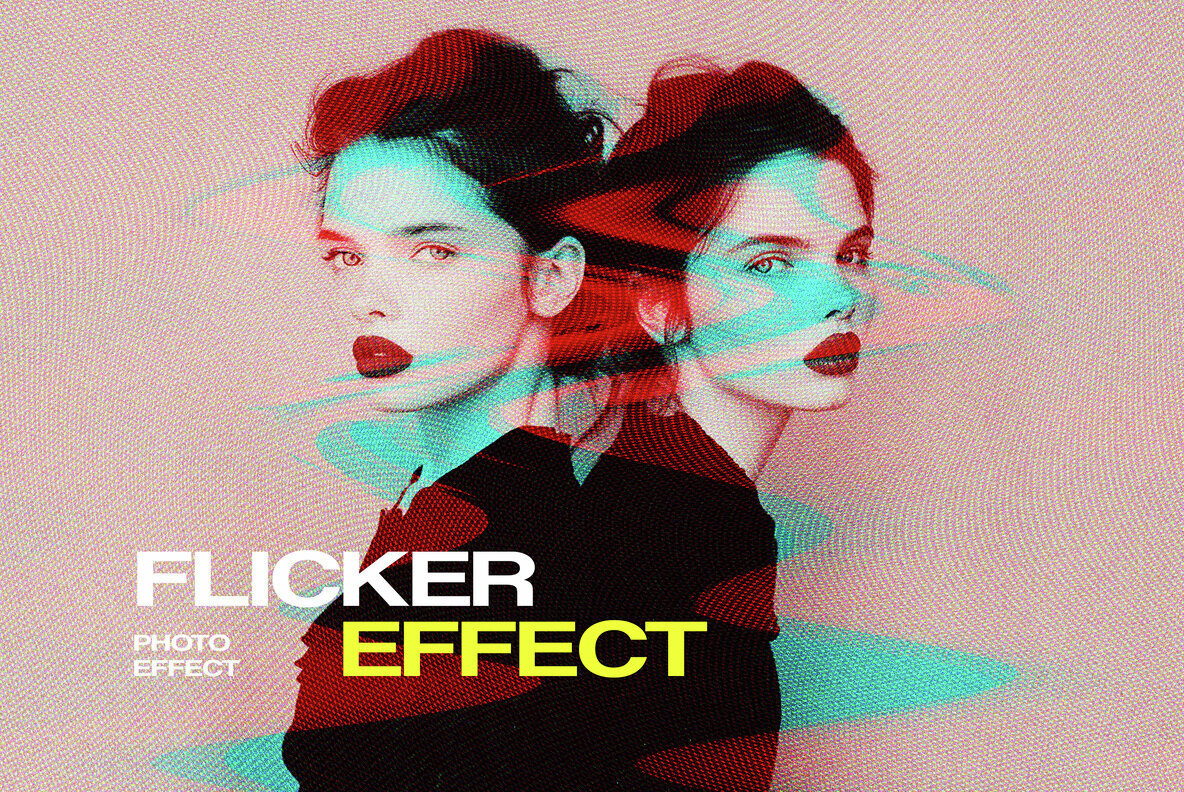 TV Flicker Glitch Photo Effect 1