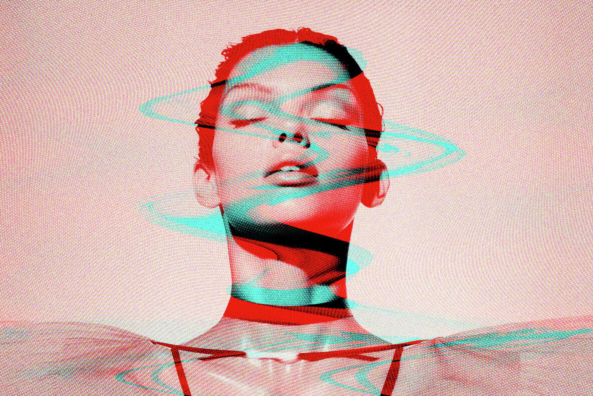 TV Flicker Glitch Photo Effect 2