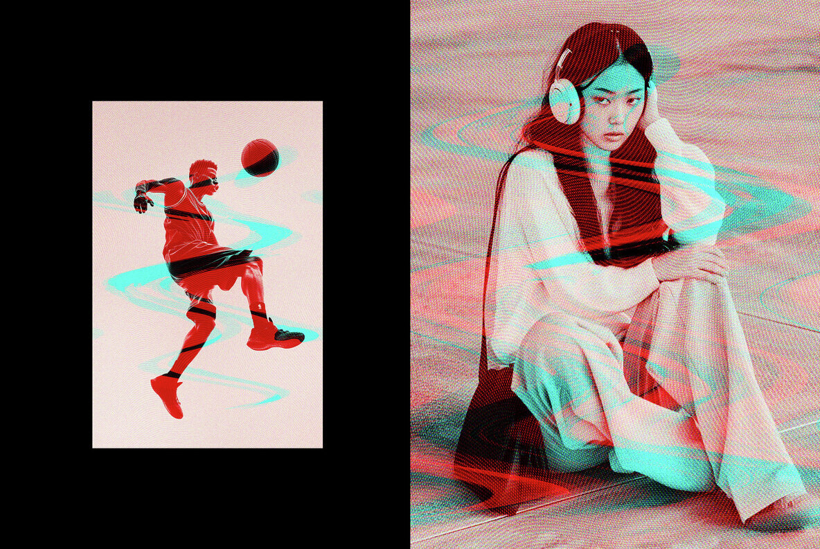 TV Flicker Glitch Photo Effect 3