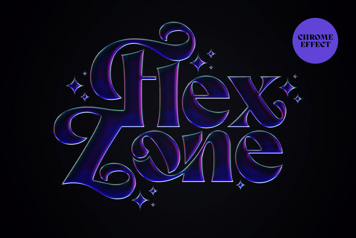 Purple Chrome Text   Logo Effect 1