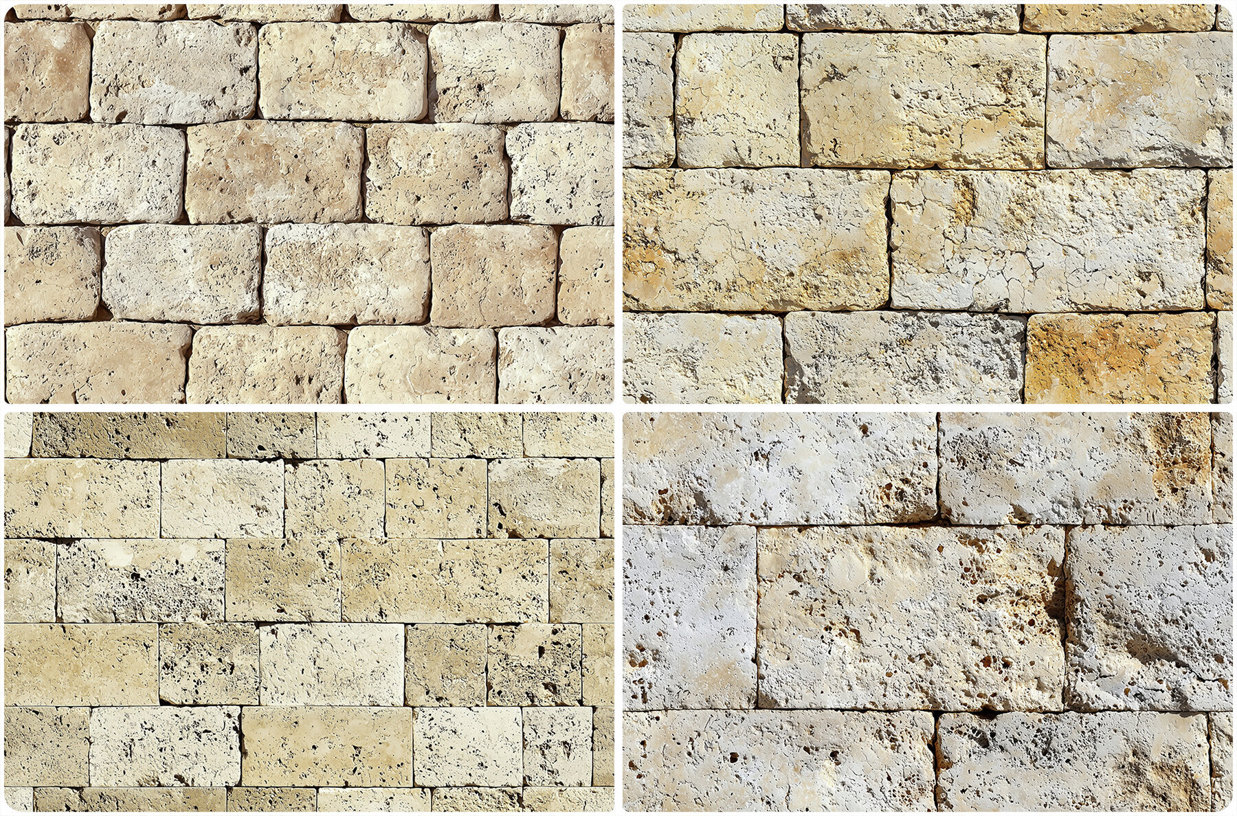 20 Travertine Cladding Texture Backgrounds 2