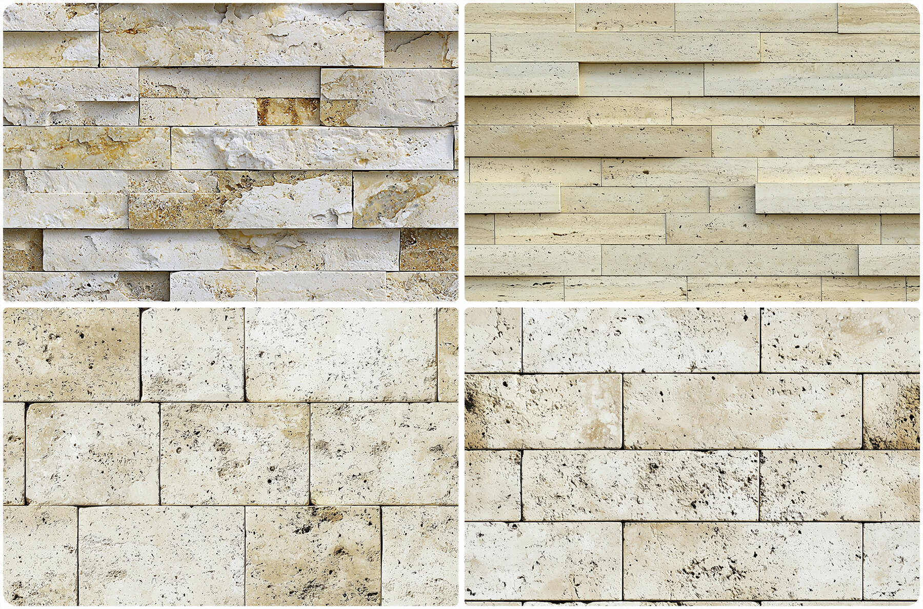 20 Travertine Cladding Texture Backgrounds 3