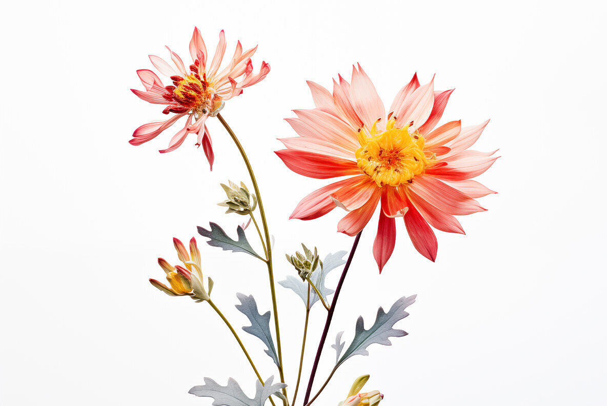 Flat lay wild flowers 3