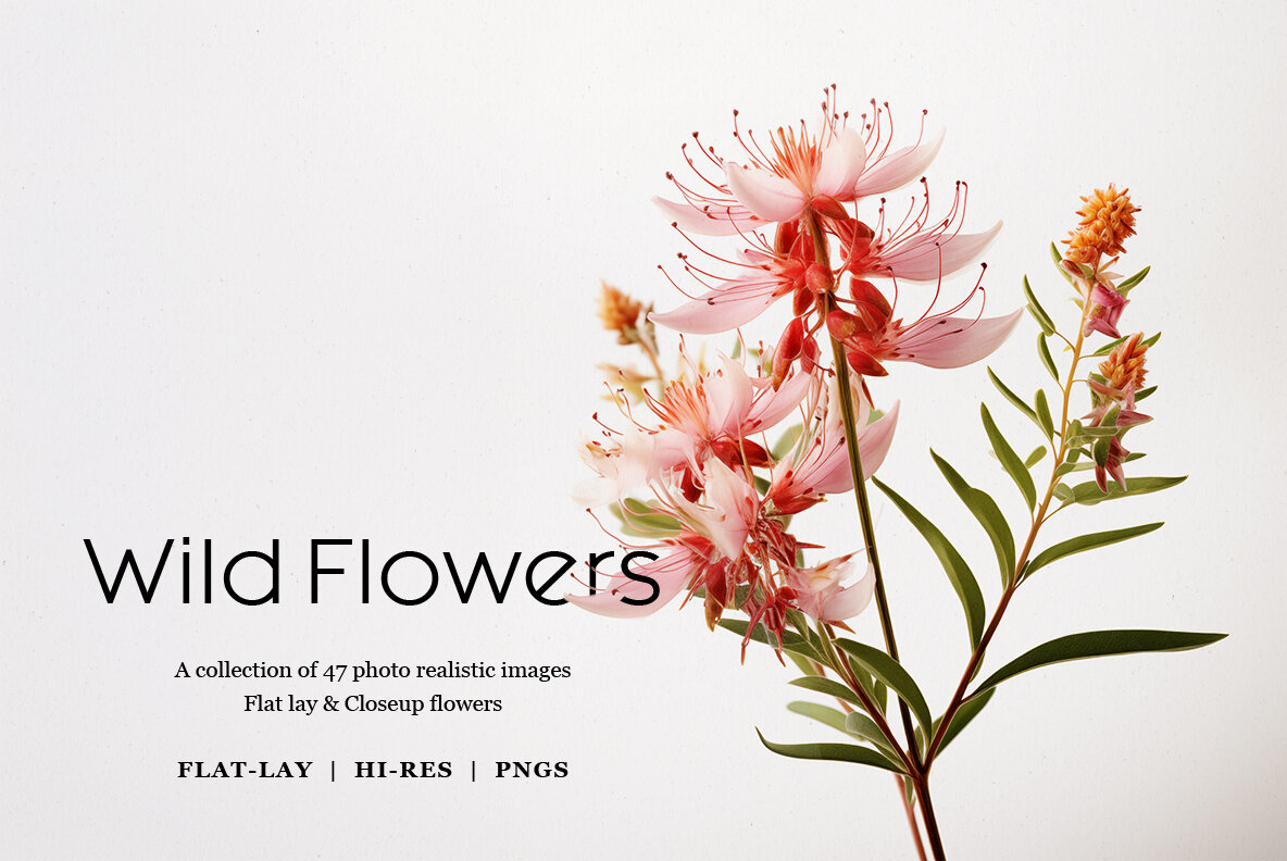 Flat lay wild flowers 9
