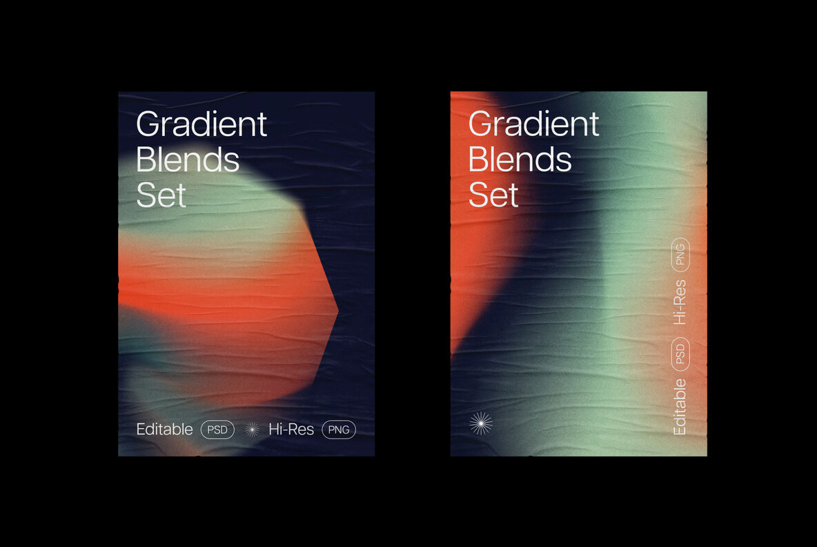 Blend Gradient Shapes Collection 4