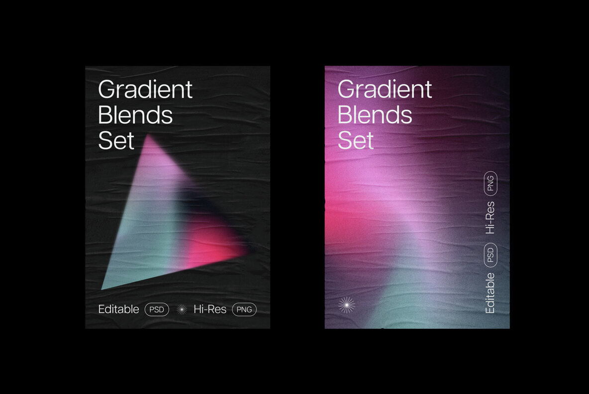 Soft Gradient Shapes Collection 4