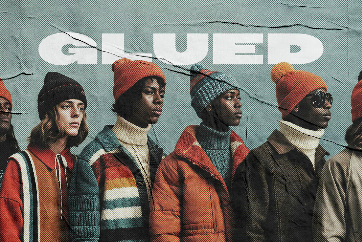 Glued Papers Photo Effect 1