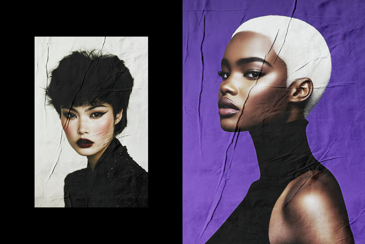 Glued Papers Photo Effect 4