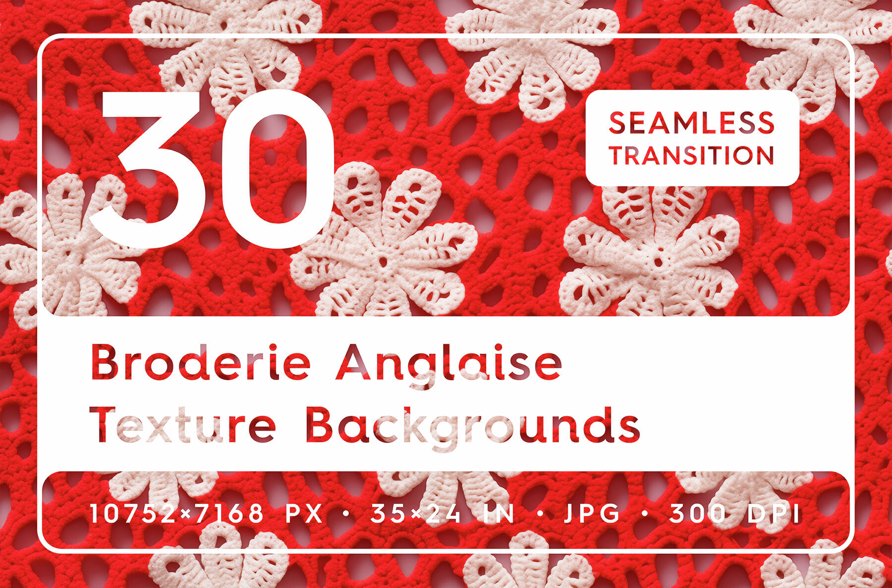 30 Broderie Anglaise Texture Backgrounds 1