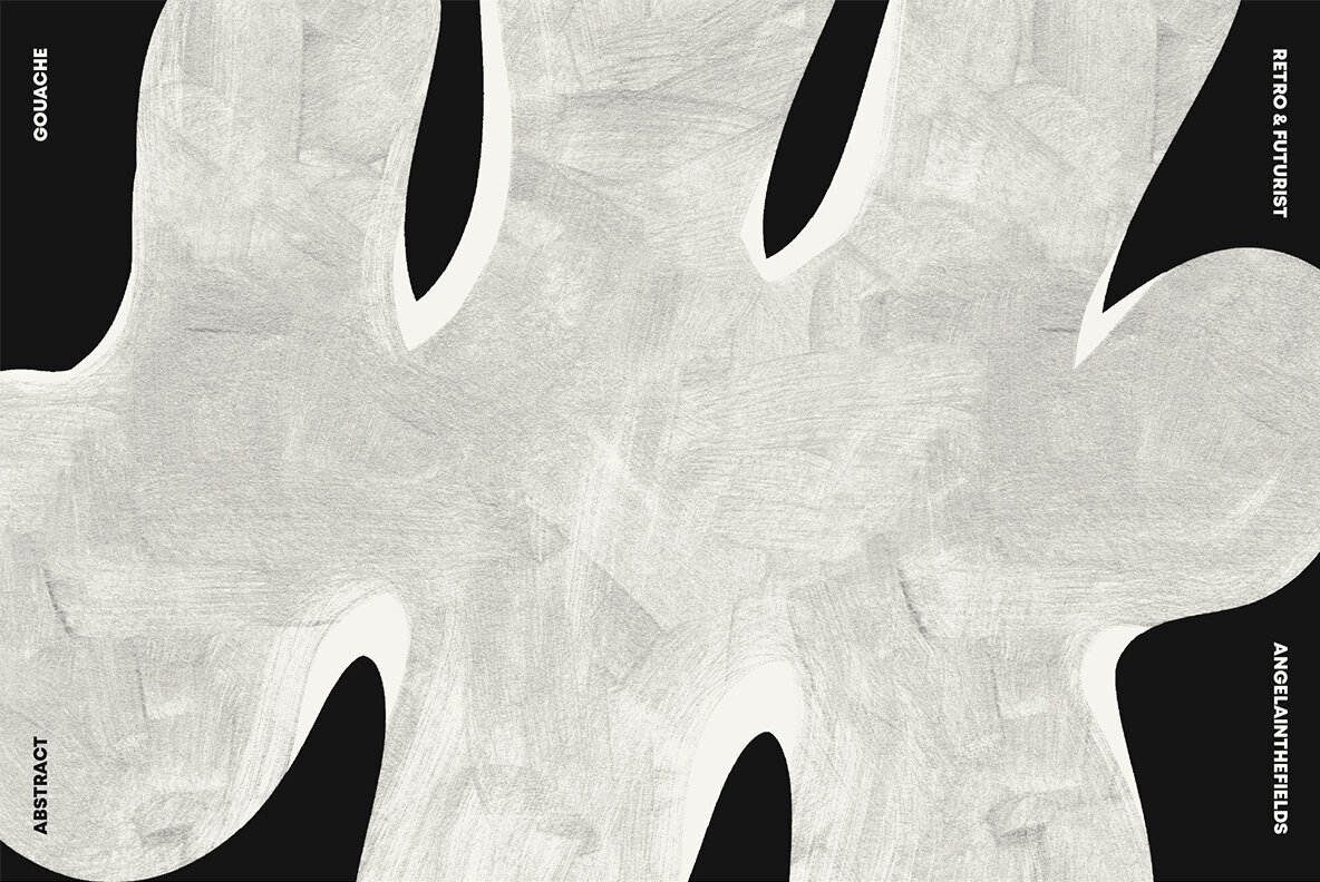 Black and White Organic Abstract Studio 2