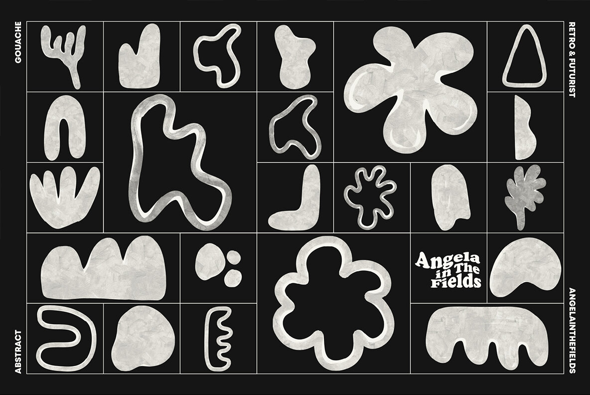 Black and White Organic Abstract Studio 5